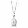 Silver Square Star Locket Necklace | Celestial Locket | Lily Charmed