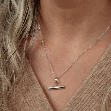 Silver T Bar Charm