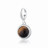 Silver Tigers Eye Healing Stone Charm