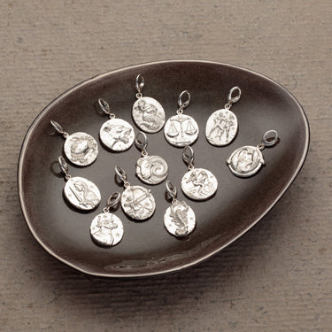 Silver Zodiac Charm pendant collection by Lily Charmed compatible with Pandora