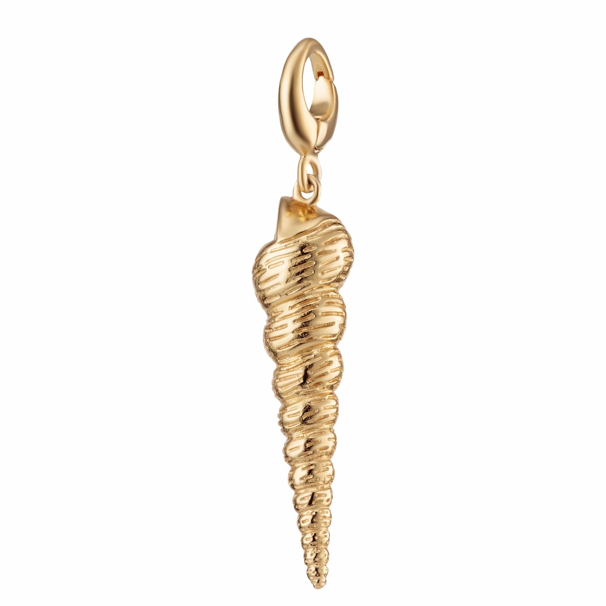 Gold Plated Spire Shell Charm | Lily Charmed