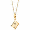 Gold Story Book Charm Necklace | Book Pendant Necklace