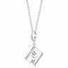 Silver Story Book Charm Necklace | Book Pendant Necklace