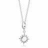 Silver Sunshine Charm Necklace | Sun Pendant Necklace