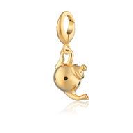 Gold Plated Teapot Charm | Food & Drink Charm | Pandora Compatible Charm | Lily Charmed