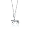 Silver Tiger Charm Necklace | Animal Pendant Necklace