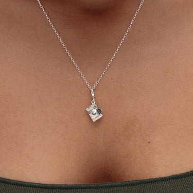 Woman Wearing Vintage Camera Necklace | Camera Pendant 
