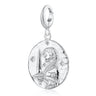 Engravable Silver Virgo Zodiac Charm. Coin style pendant charm - Lily Charmed