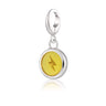 Silver Yellow Lightning Resin Capture Charm by Lily Charmed