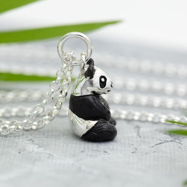 Silver Panda Charm Necklace | Lily Charmed
