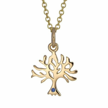 9 Carat Gold and Sapphire Tree Necklace - Lily Charmed