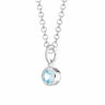March Birthstone Necklace (Aquamarine) - Lily Charmed