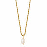 Gold Baroque Pearl Twisted Chain Necklace | Lily Charmed