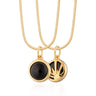 Gold Black Onyx Protection Healing Stone Necklace | Lily Charmed