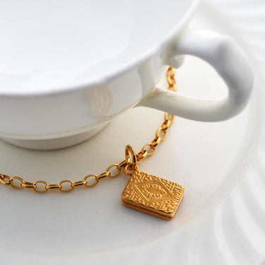 Gold Custard Cream Biscuit Bracelet - Lily Charmed