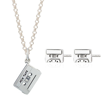 Silver Cassette Tape Jewellery  by Lily Charmed