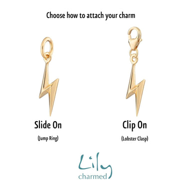 Gold Plated Lightning Bolt Charm by Lily Charmed