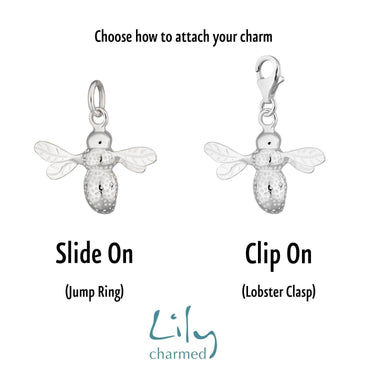 Silver Bee Charm | Silver Charms by Lily Charmed