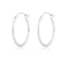 Silver Classic Maxi Hoop Earrings by Lily Charmed