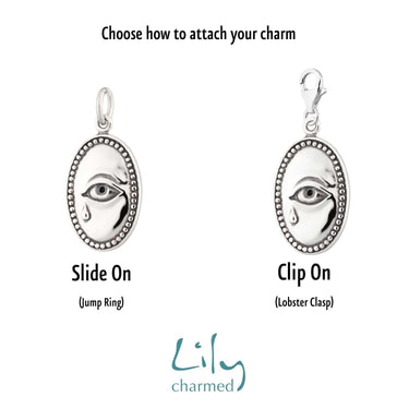 Silver Crying Eye Charm by Lily Charmed