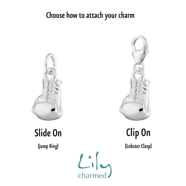 Silver Boxing Glove Charm by Lily Charmed