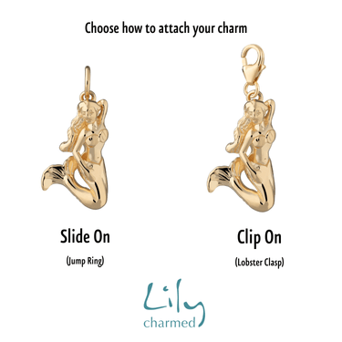 Gold Plated 3D Mermaid Charm - Lily Charmed