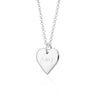 Engraved Silver Heart Necklace (Medium) - Lily Charmed