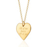Engraved Gold Heart Necklace by Lily Charmed