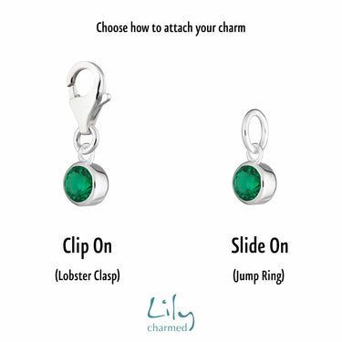 Emerald Charm - May Birthstone - Lily Charmed