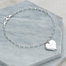 Engraved Silver Heart Bracelet - Lily Charmed