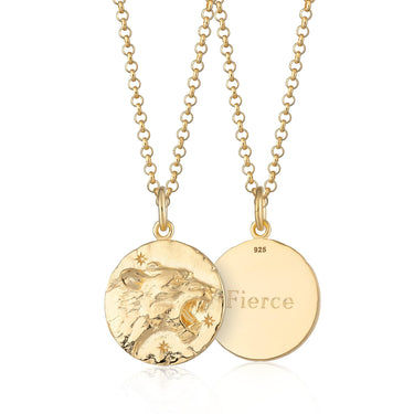 Gold Plated Leo Zodiac Star Sign Necklace by Lily Charmed