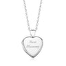 Engraved Silver Large Heart Locket Necklace - Lily Charmed