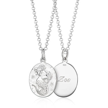 Silver Capricorn Zodiac Necklace