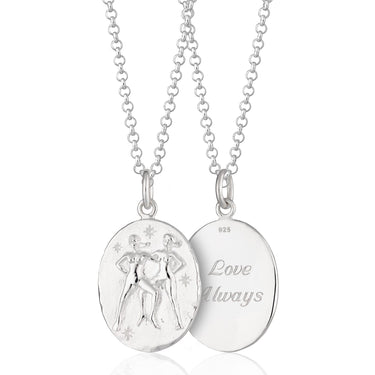 Silver Gemini Zodiac Necklace - Lily Charmed 