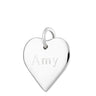 Engraved Medium Silver Heart Charm by Lily Charmed