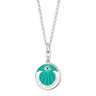 Silver Eye Am Protected Turquoise Coin Necklace | Lily Charmed Necklaces