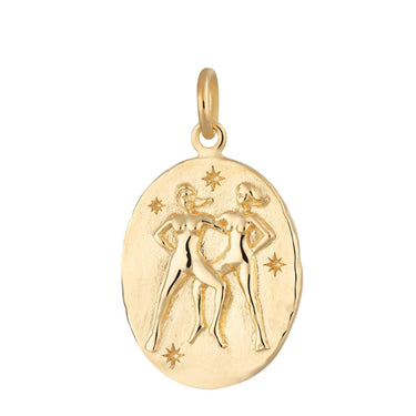 Gold Plated Gemini Zodiac Charm - Lily Charmed