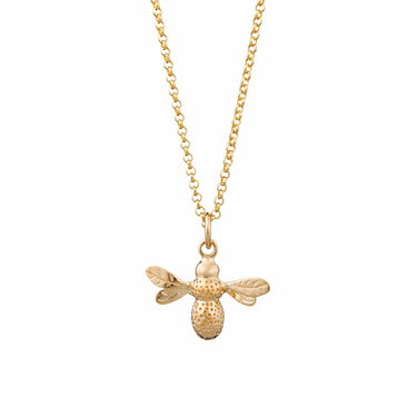 Gold Bee Charm Necklace | Bumble Bee Necklaces by Lily Charmed