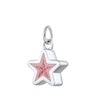 Sterling Silver Pink Star Charm by Lily Charmed