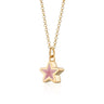 Gold Plated Pink Star Charm Necklace by Lily Charmed