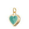Gold Plated Turquoise Heart Charm by Lily Charmed