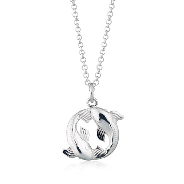 Silver Koi Fish Necklace | Pisces Necklace | Lily Charmed