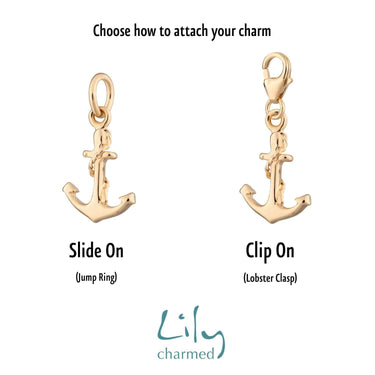 Gold Anchor Charm | Nautical Charms | Lily Charmed