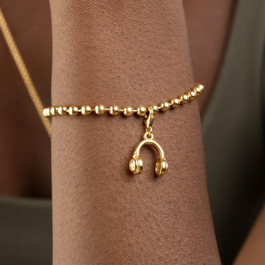 Gold Plated Ball Charm Bracelet by Lily Charmed