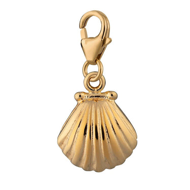 Gold Clam Shell Charm |Ocean Charms | Lily Charmed