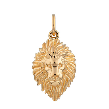 Gold Plated Lion Head Leo Zodiac Charm - Lily Charmed