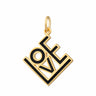 Gold Love Charm in Black by Lily Charmed