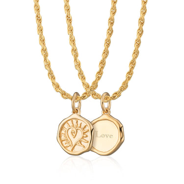Gold Plated Manifest Love Necklace - Lily Charmed
