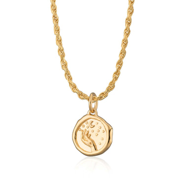 Gold Plated Manifest Charm Necklace - Lily Charmed