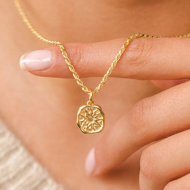 Gold Manifest Energy Charm Necklace | Manifesting Pendant